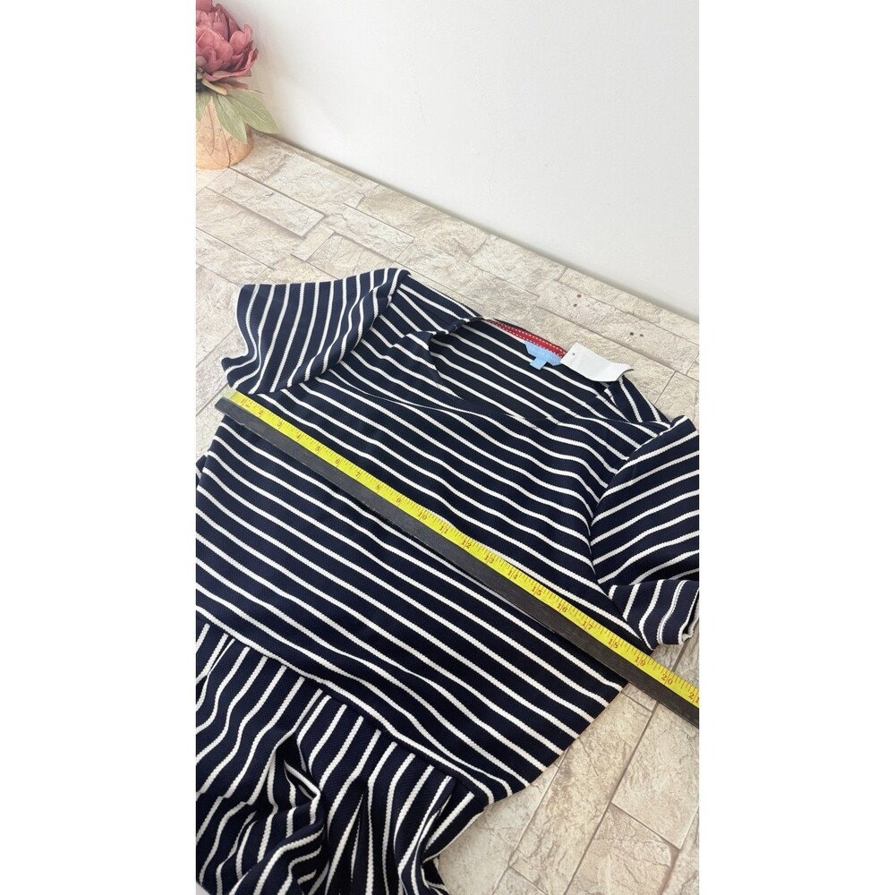 Draper James Women’s L Short Sleeve Striped Knit Dress Nautical NEW - Picture 11 of 15